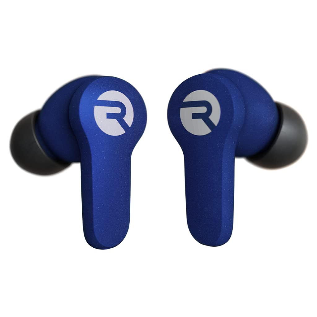 Raycon The Work Earbuds - Wireless Bluetooth Earbuds with Microphone, 32-Hour Battery Life, Stereo Sound, Noise Isolation for Workouts, Commuting & Office Use (Electric Blue)