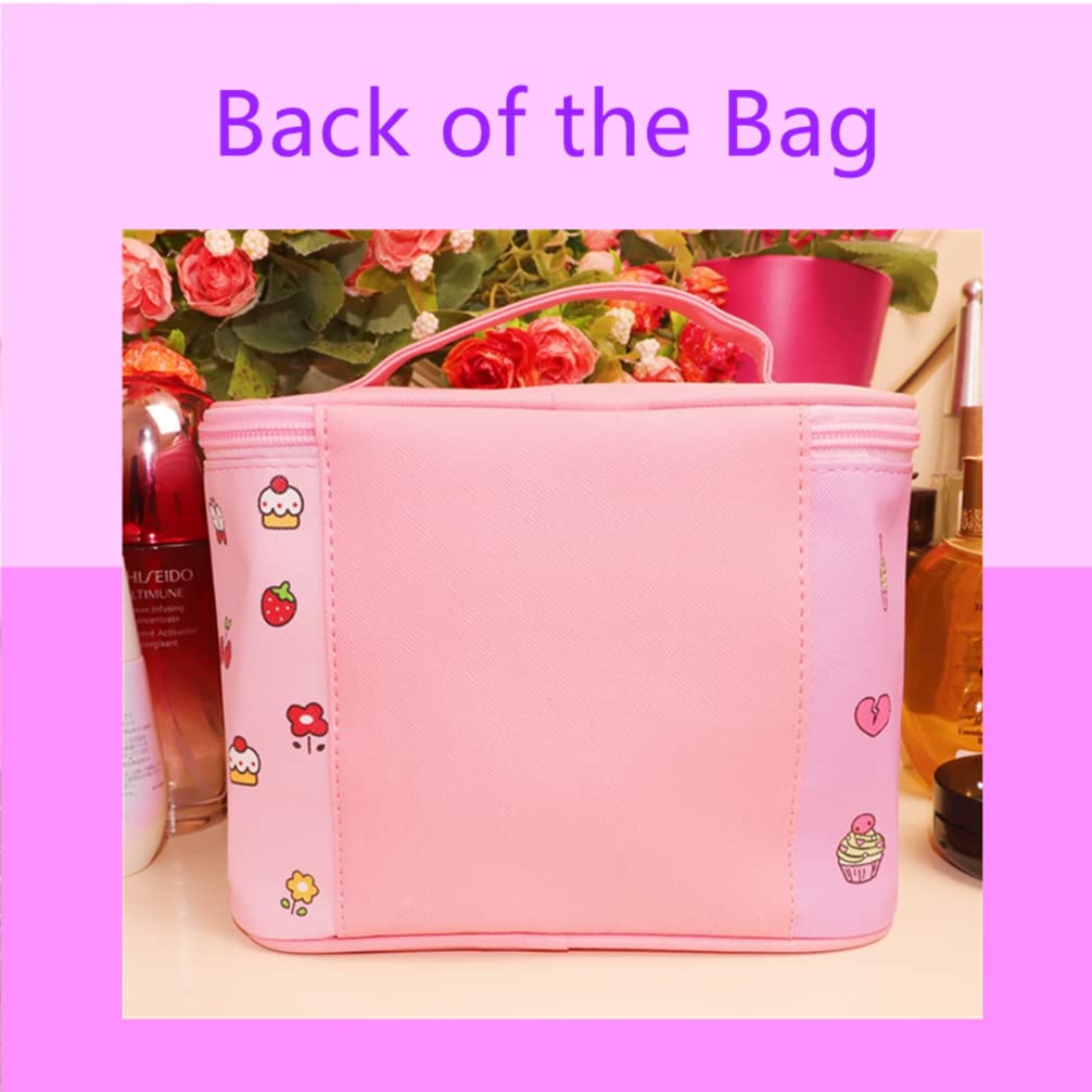 Cute Bunny Makeup Storage Box - Kawaii Cosmetic Organizer Bag for Girls, Cartoon Pencil Case & Beauty Accessories Container - Perfect for School, Travel & Home Organization