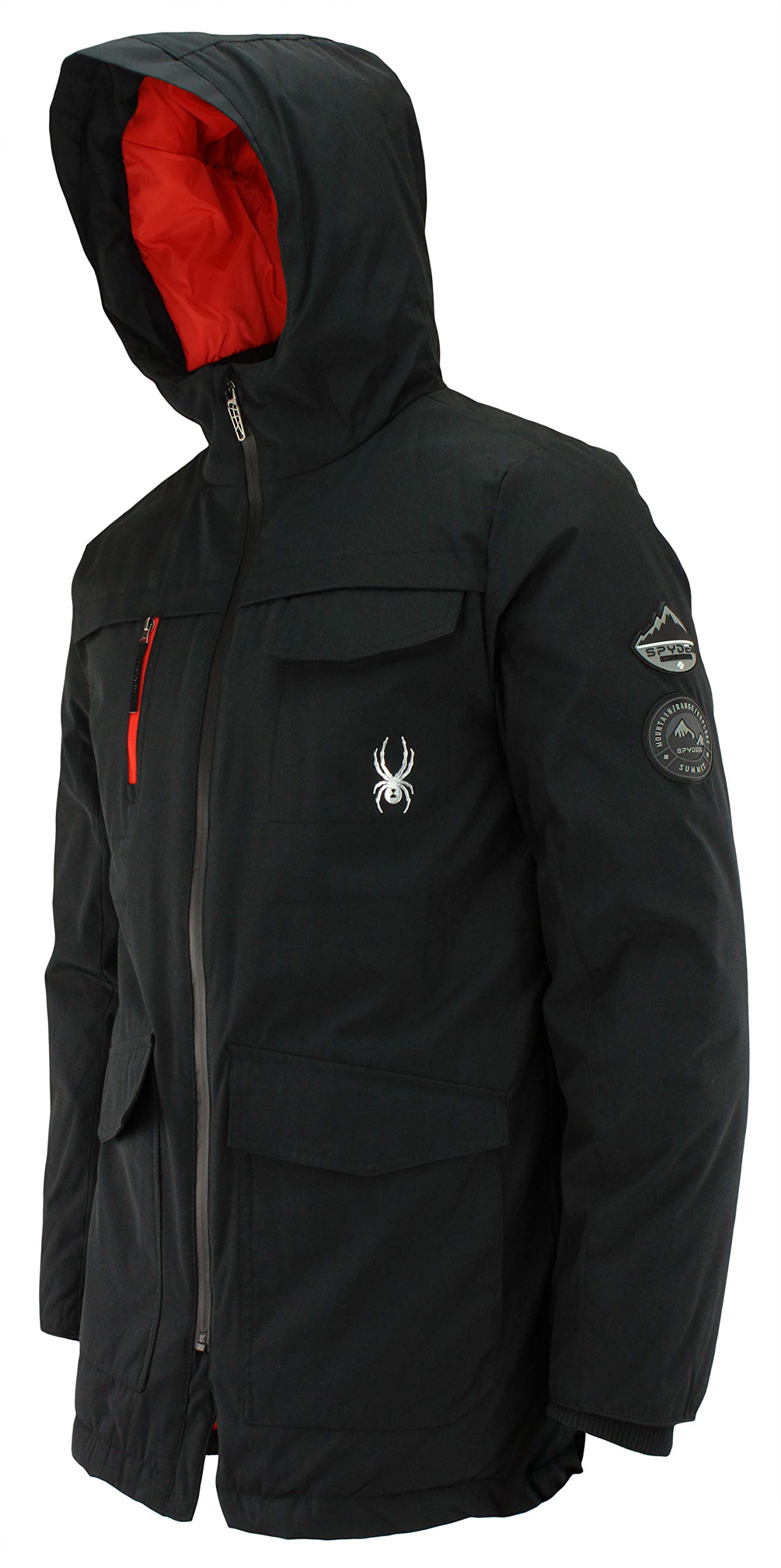 Spyder Men's Waterproof Insulated Parka Coat - Winter Warm Windproof Jacket for Snow, Skiing & Outdoor Activities