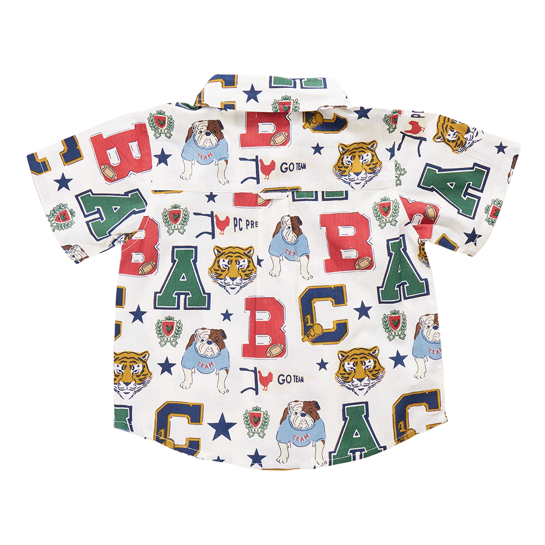 Boys Jacket Shirt with Varsity Letters - Stylish & Comfortable for School, Sports & Casual Wear