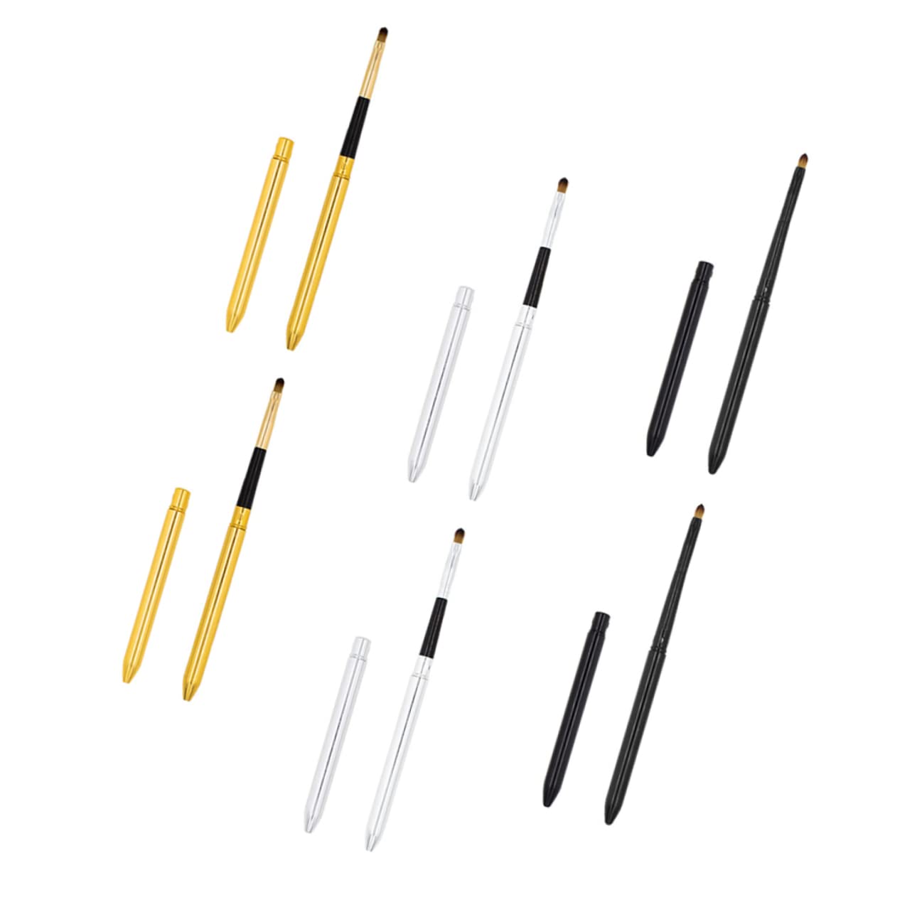 FOMIYES 6Pcs Retractable Lip Brush Set - Travel Lipstick Applicator, Lip Liner Brush, Makeup Lip Wands with Bionic Fiber Hair - Disposable Lip Makeup Tools for Women | Perfect for Travel, Daily Use & Professional Makeup Kits