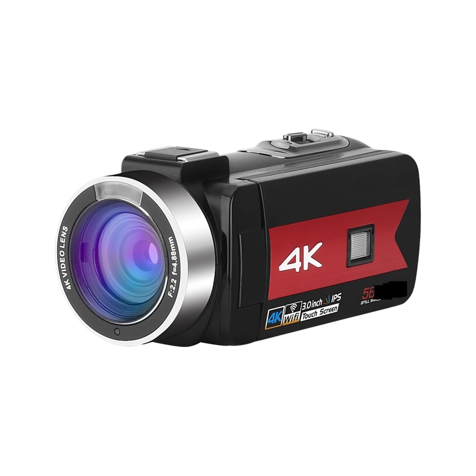 BODORME 56MP 4K Digital Camera with Night Vision - Live Streaming Webcam & Vlog Video Recorder, Includes 16GB SD Card (Red) - Perfect for YouTube, TikTok, Travel & Night Photography