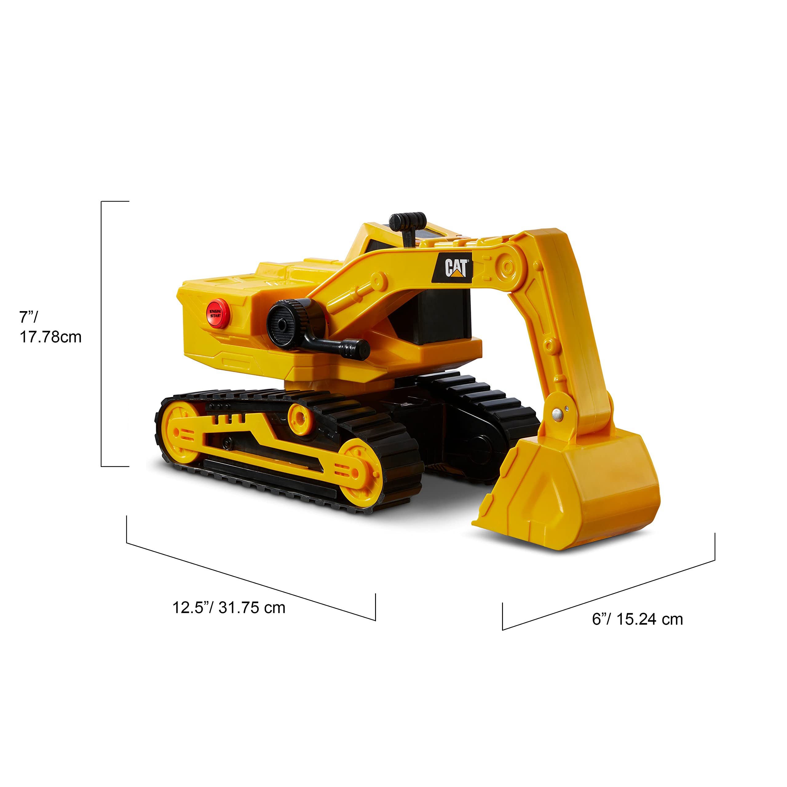 CAT Construction Power Haulers Toy Excavator - Heavy Duty Construction Vehicle Playset for Kids - Pretend Play, Sandbox, Outdoor & Indoor Playtime