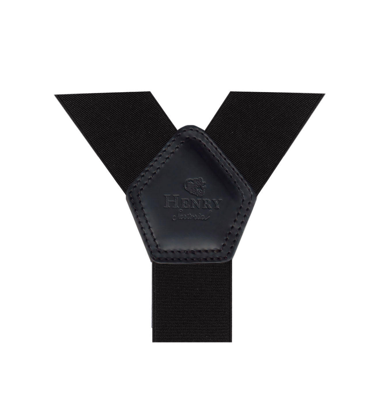 Premium HENERY SARTORIAL x LEYVA Adjustable Suspenders with Metal Loops & Clips - Classic Black for Formal Wear, Business Attire & Vintage Style Outfits