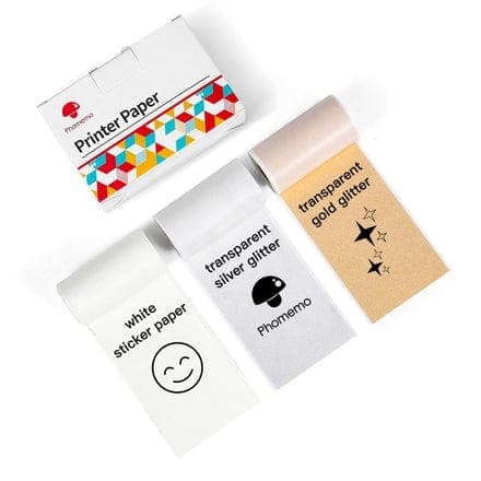 Phomemo M02 Series Thermal Paper Rolls - 10 Pack for Label Printer, Shipping Labels & Receipts - Compatible with Thermal Printers - Perfect for Home, Office & Retail Use