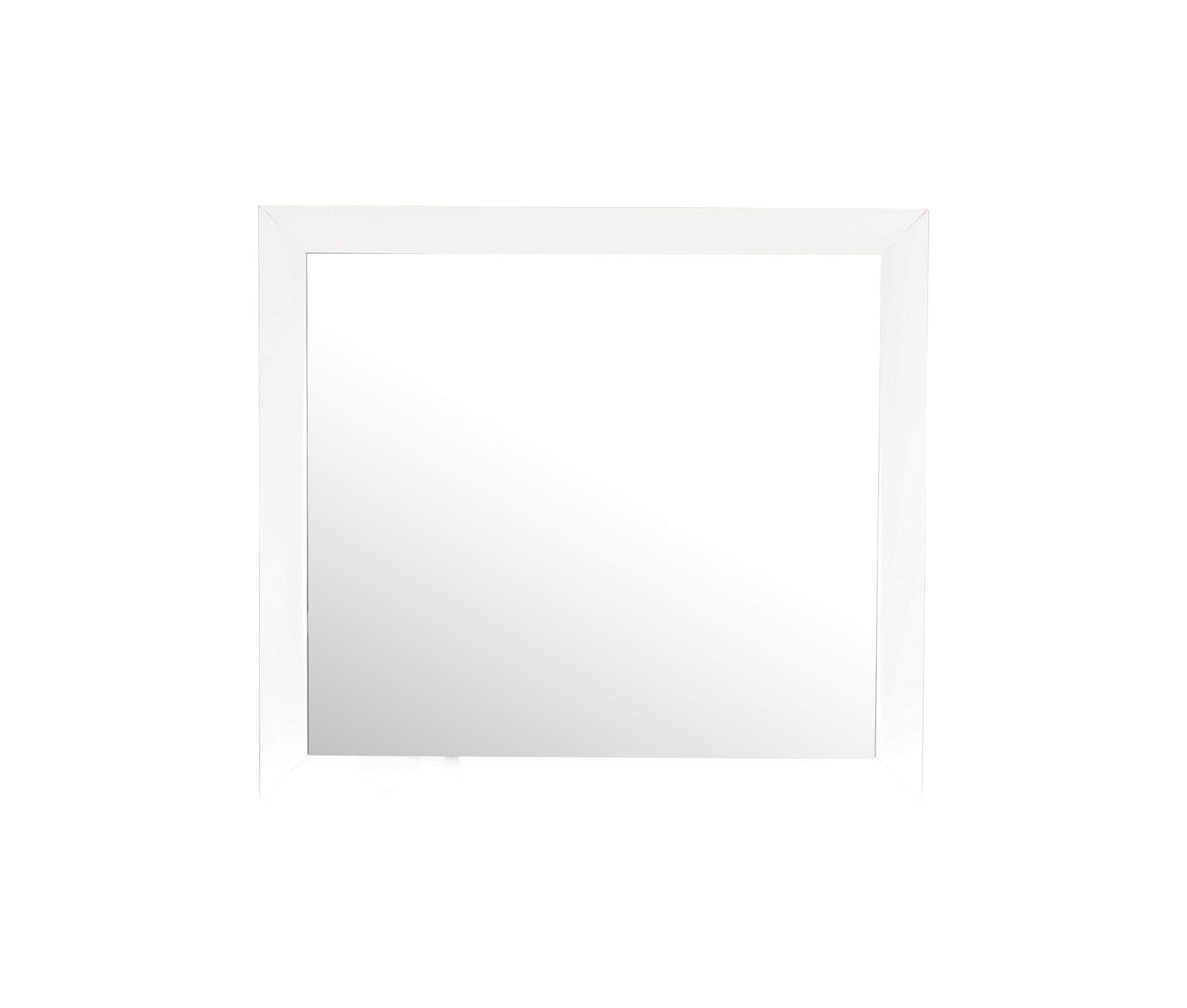 Glory Furniture G1570 Marilla White Full-Length Mirror - Elegant Wall Mirror for Bedroom, Living Room, and Entryway Decor