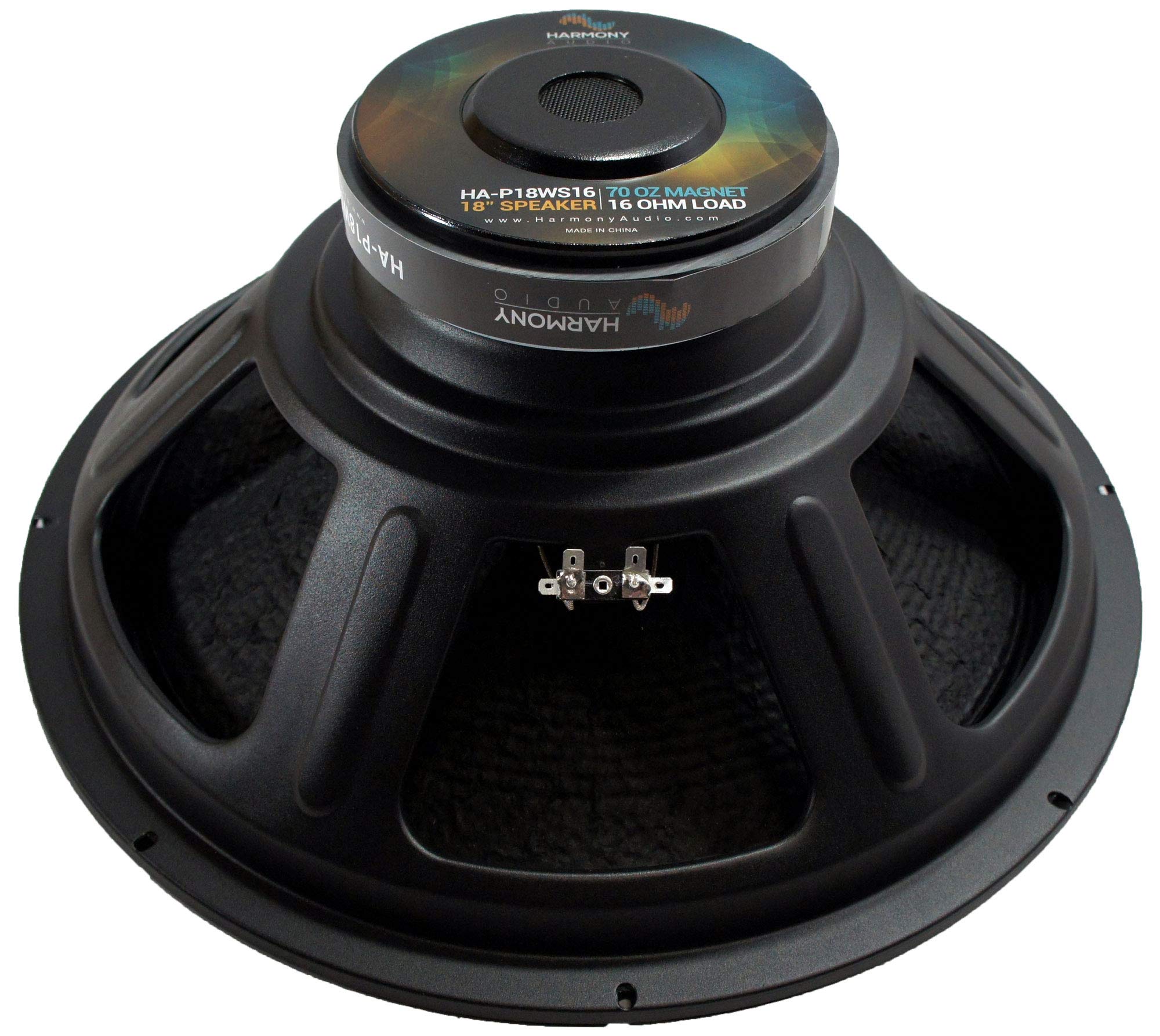 Harmony Audio HA-P18WS16 18-Inch 1200W Professional PA Subwoofer Speaker - 16 Ohm Woofer with 65oz Magnet for Live Sound & DJ Performances - Perfect for Clubs, Concerts & Home Theater Systems