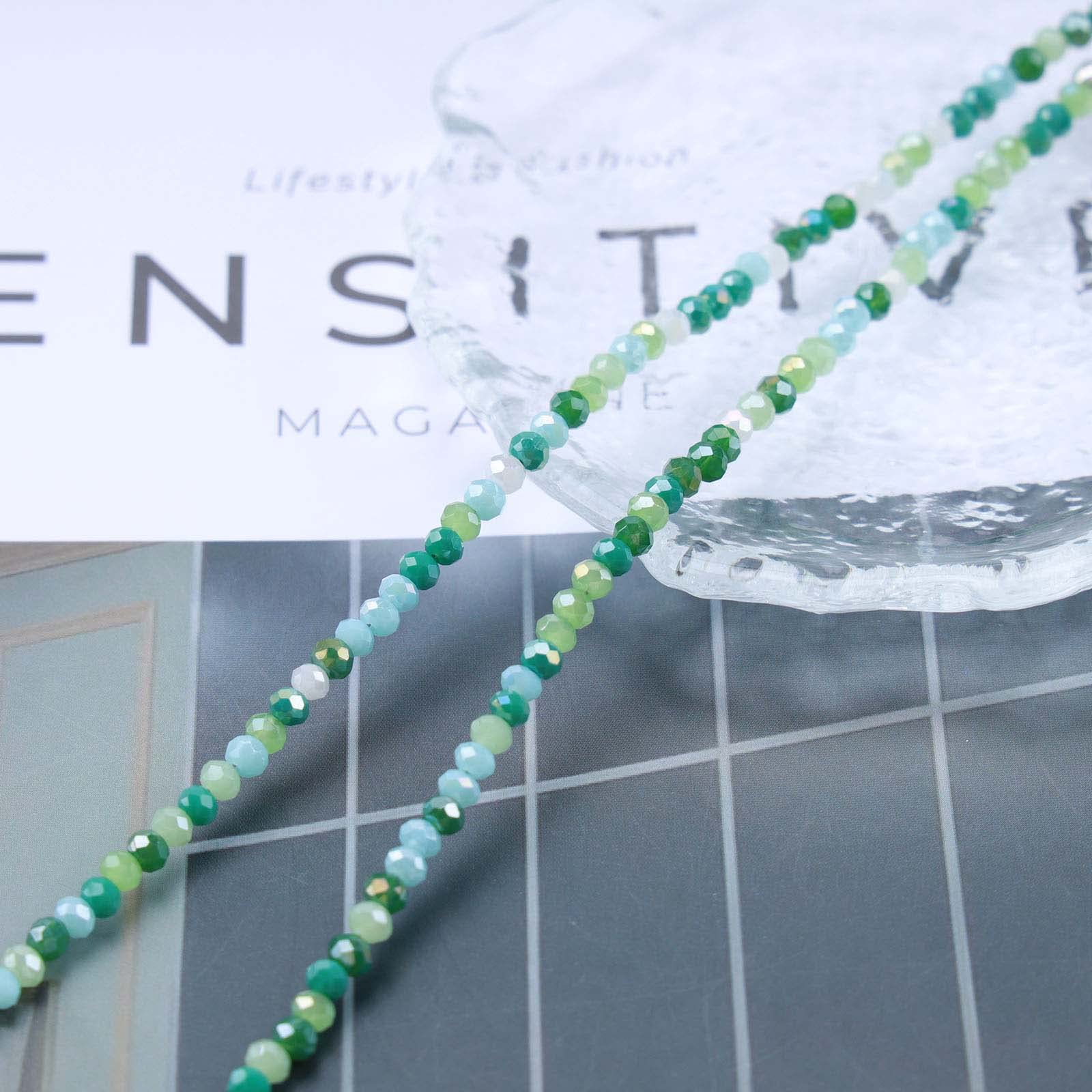 Boho Beaded Choker Necklace - Green & White Seed Bead Handmade Jewelry for Women, Dainty Round Beads Collar Necklace | Perfect for Festivals, Weddings & Boho Fashion