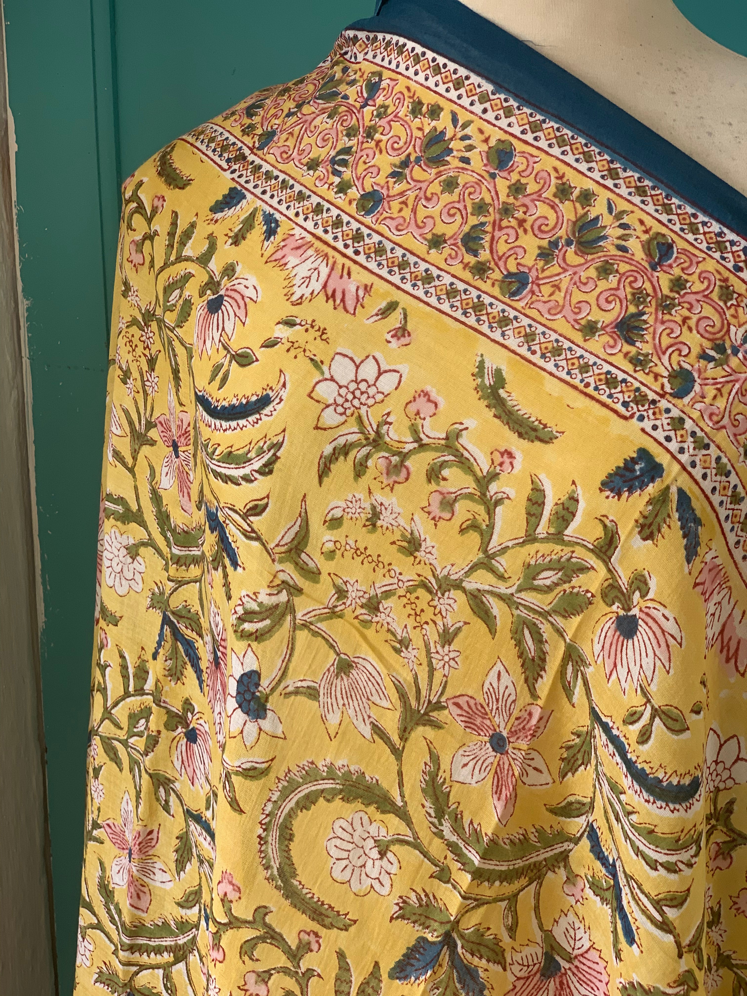 Hand Block Printed Cotton Sarong Pareo - New Collection for Beach, Pool & Summer Fashion | Lightweight & Stylish Cover-Up