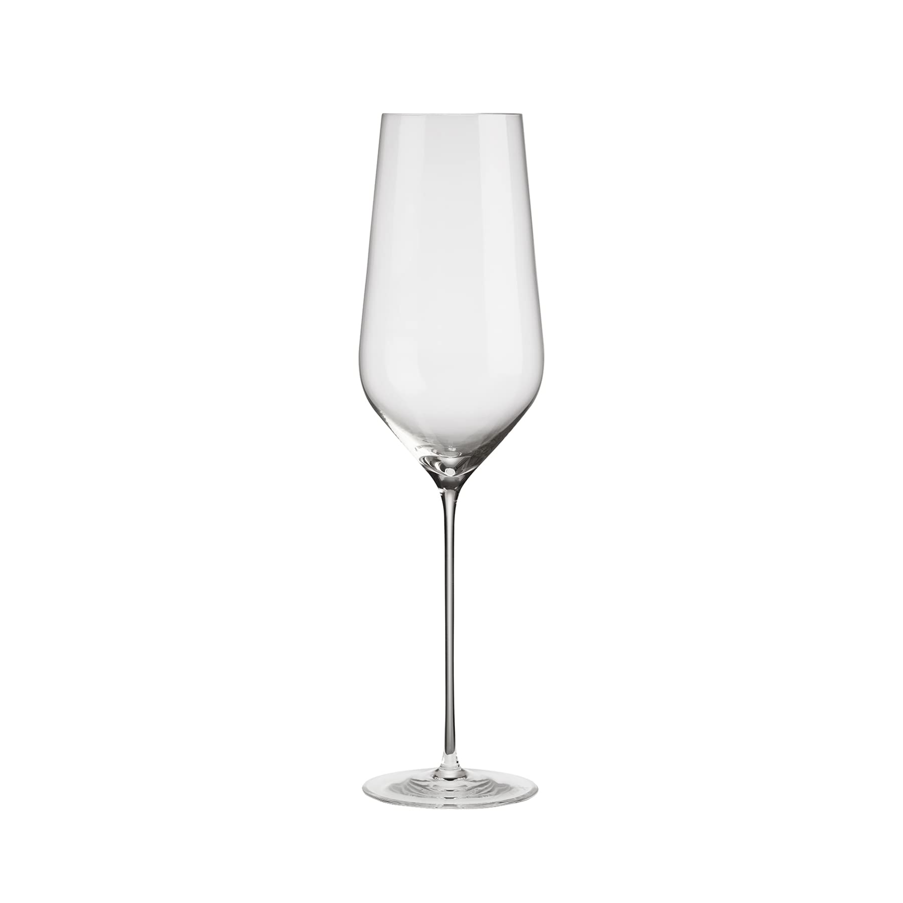 Handmade NUDE GLASS Stem Zero Trio Champagne Flutes - 9.75 oz Elegant Crystal Clear Wine Glasses for Weddings, Parties & Celebrations (Set of 3, 2