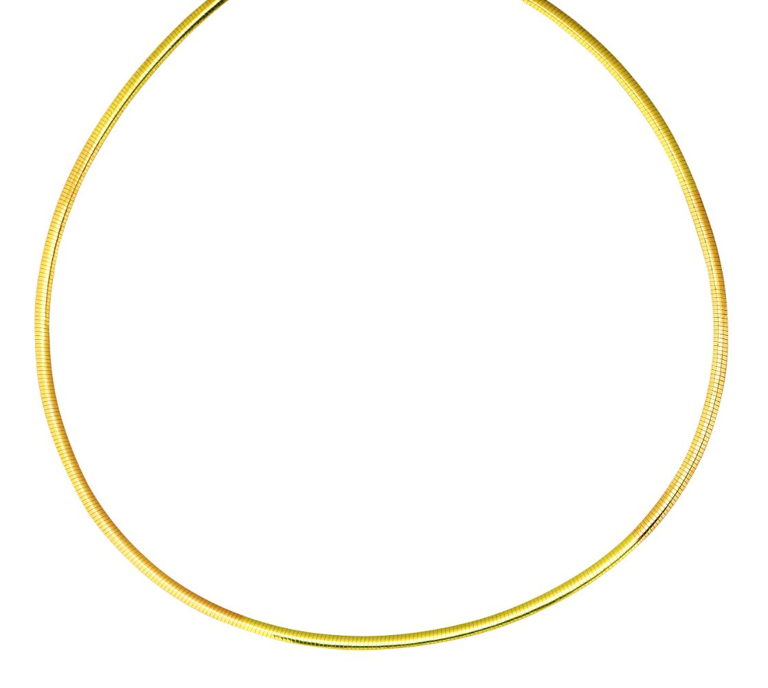 14K Gold & Sterling Silver Reversible Omega Chain Necklace for Women - Elegant Layering & Everyday Wear - Perfect for Gifts, Parties & Special Occasions