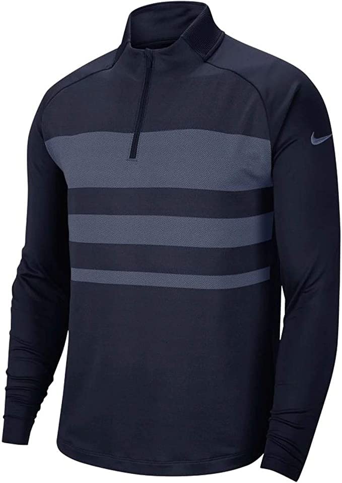 Nike Men's Dri-Fit Vapor 1/2 Zip Golf Pullover Top - Moisture Wicking, Breathable & Lightweight - Blue, Large - Perfect for Golfing, Training & Outdoor Activities