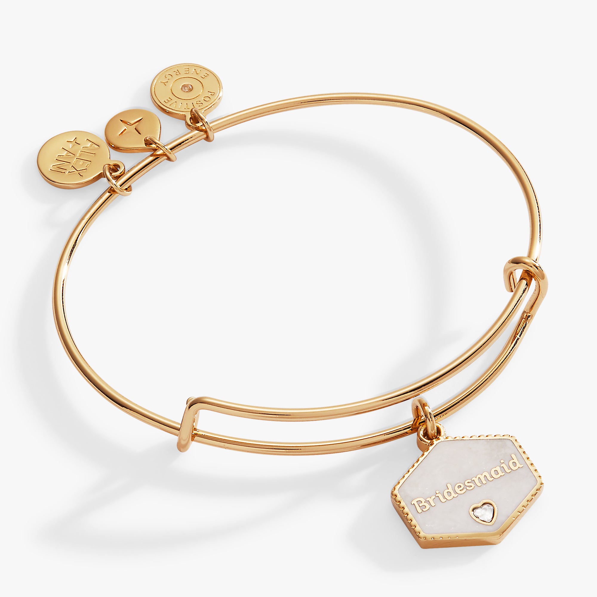 Elegant Bridesmaid Bangle Bracelet - Sterling Silver or Gold Plated Wedding Jewelry for Bridal Party, Bachelorette Gifts & Special Occasions