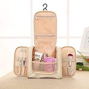 HOMESHOPPER Heavy Duty Waterproof Hanging Toiletry Bag - Large Travel Cosmetic Organizer (10.2x4.5x8.5 Inch) for Women & Men - Perfect for Camping, Gym, Business Trips and Vacation