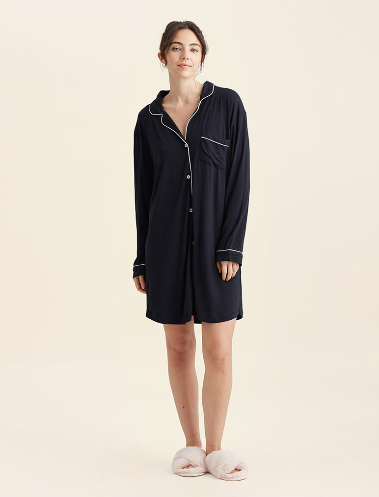 Kate Modal Soft Nightshirt for Women - Ultra Comfortable Sleepwear & Loungewear for Relaxing at Home or Travel
