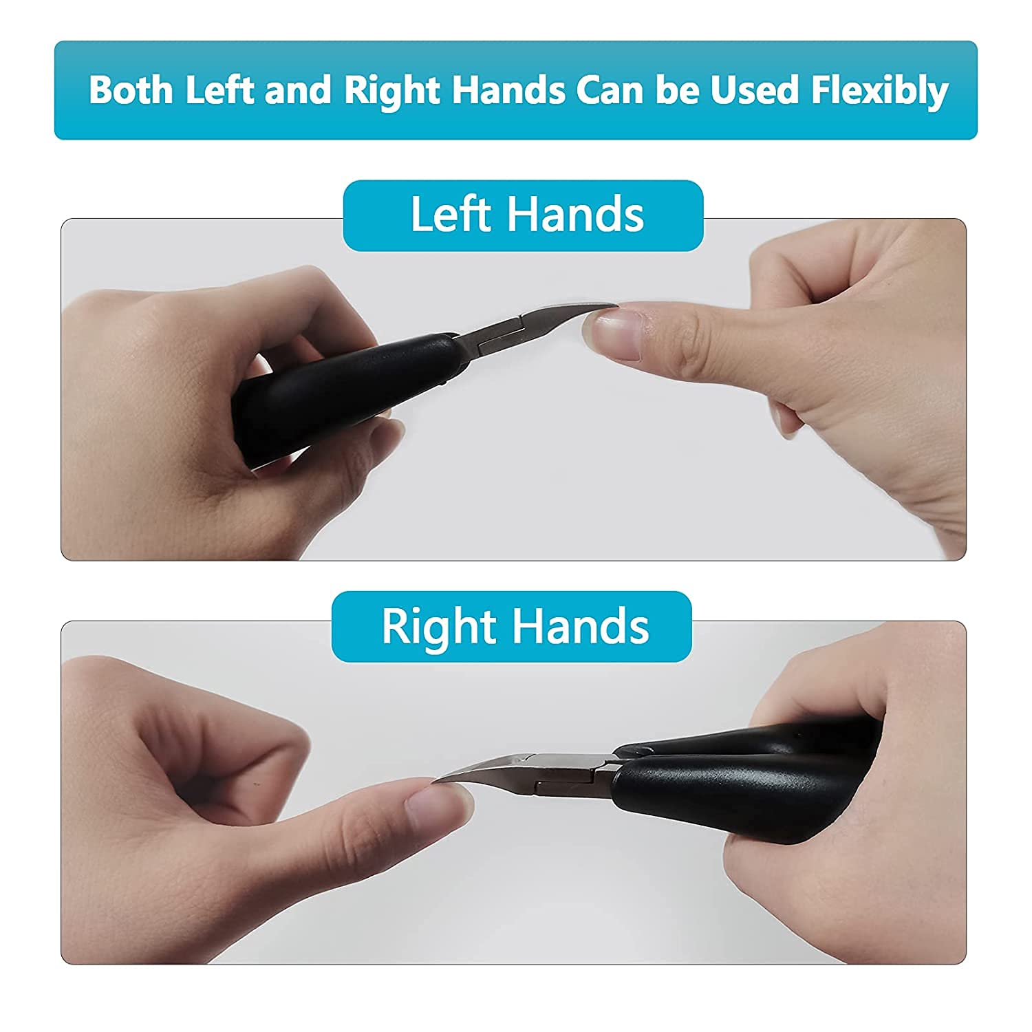 Professional Thick & Ingrown Toenail Clipper - Super Sharp Curved Blade Pedicure Tool for Men & Women | Black | Perfect for Ingrown Toenail Correction, Thick Nail Trimming & Home Foot Care