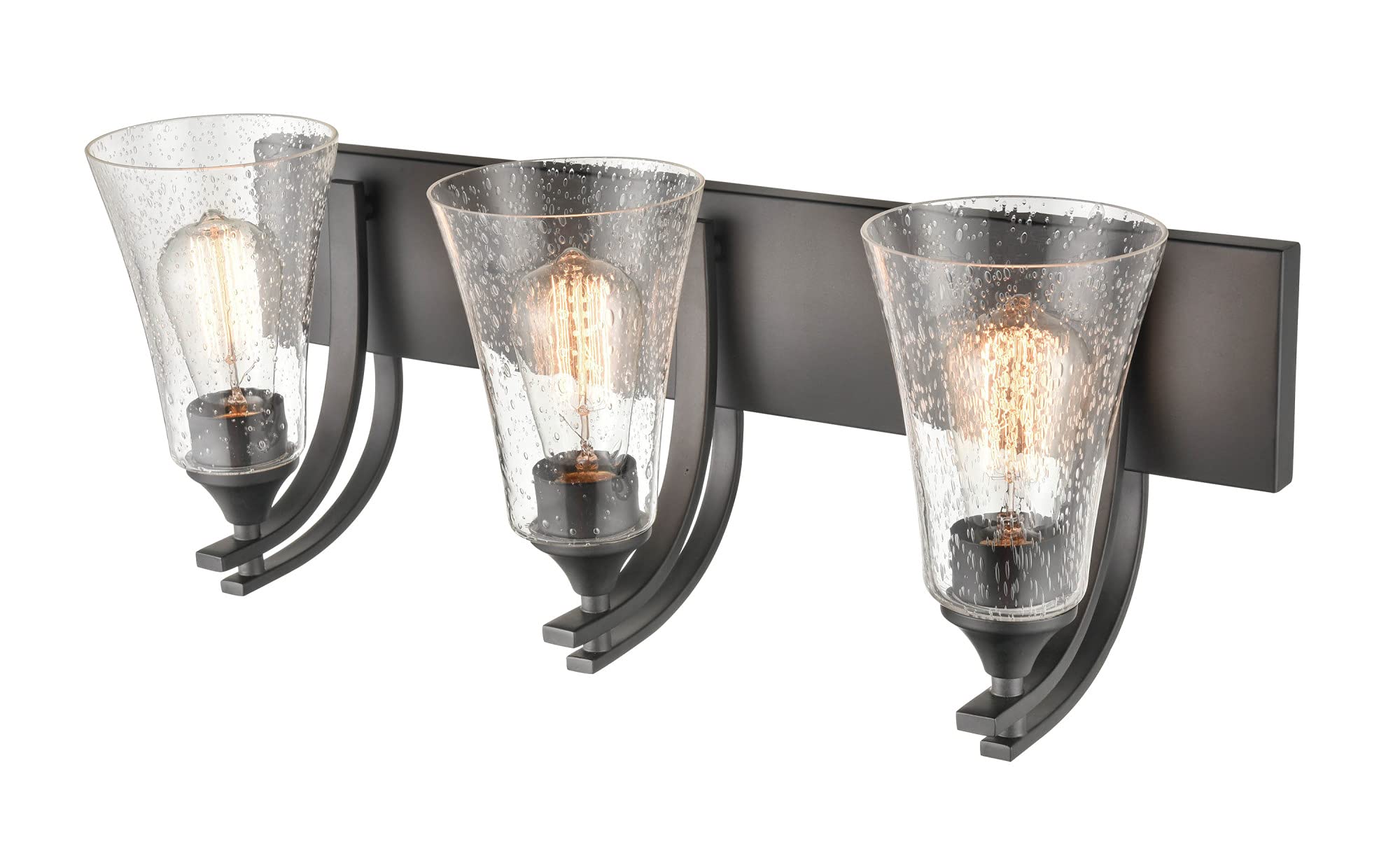 Millennium Lighting Natalie Metal 3-Light Bathroom Vanity Light Fixture - Matte Black Finish for Modern Bathroom, Powder Room or Dressing Area