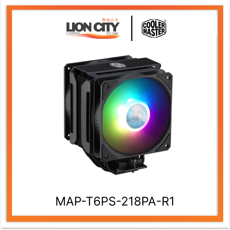 Cooler Master MAP-T6PS 218PA R1 CM MA612 Stealth ARGB CPU Air Cooler - High Performance PC Cooling for Gaming & Overclocking - Compatible with Intel/AMD CPUs (5-Year Warranty)