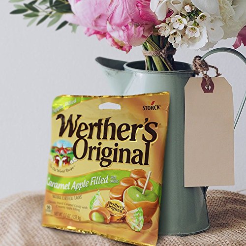 Werther's Original Caramel Apple Filled Hard Candy - 12 Pack (2.65oz Bags) | Bulk Individually Wrapped Caramel Sweets for Halloween, Christmas Party Favors & Office Treats