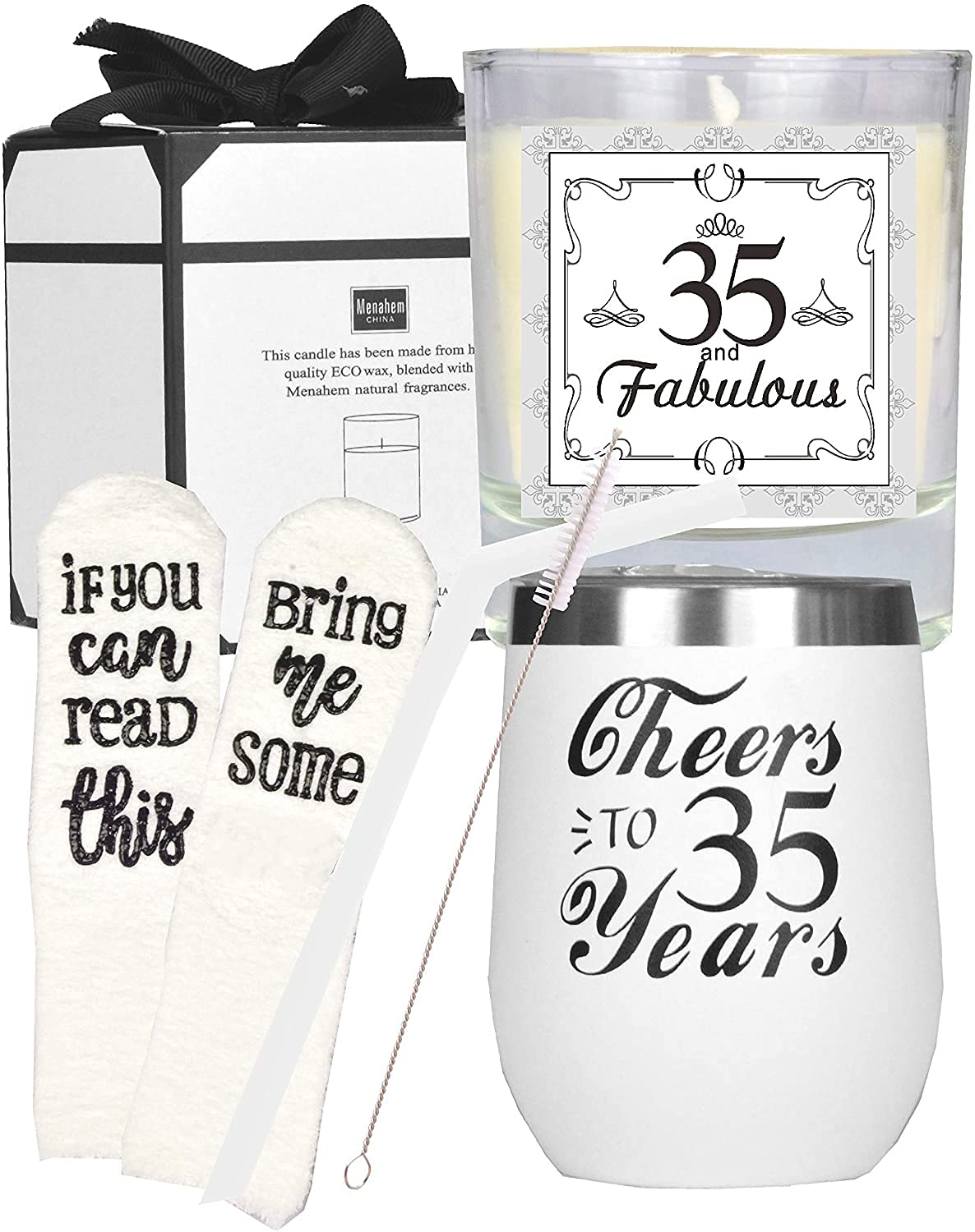 MEANT2TOBE 35th Birthday Gifts for Women - Insulated Tumbler Cup with Straw & Lid, Personalized 35 Year Old Birthday Present for Her, Best Friend, Sister or Wife - Perfect for Office, Home & Travel Use
