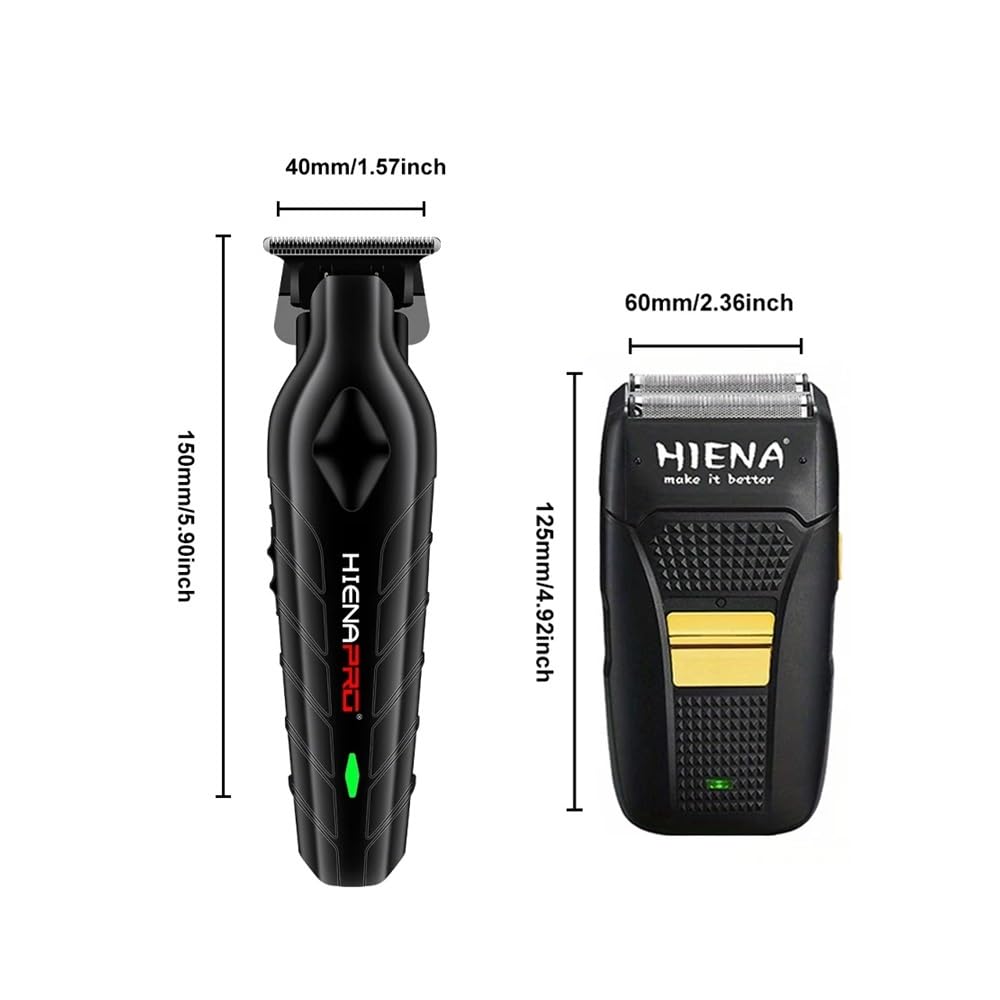 Professional Men's Electric Hair Clipper & Beard Trimmer - Zero Gap T-Blade for Precision Cutting, Cordless Rechargeable Hair Clippers for Men, Portable Home & Travel Grooming Kit (Great for Beards, Mustaches & Body Hair)