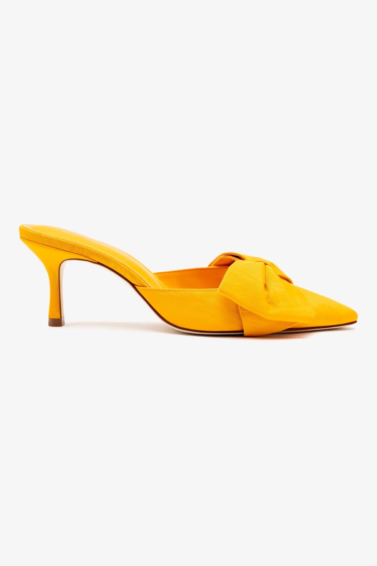 Mini Elle Pump in Mango Fabric - Women's Comfortable Low Heel Sandals for Summer, Beach, and Casual Outings