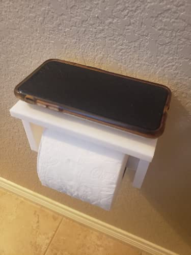 Dark Blue Toilet Paper Phone Holder - Hands-Free Stand for Bathroom, Kitchen & Office - Compatible with All Smartphones