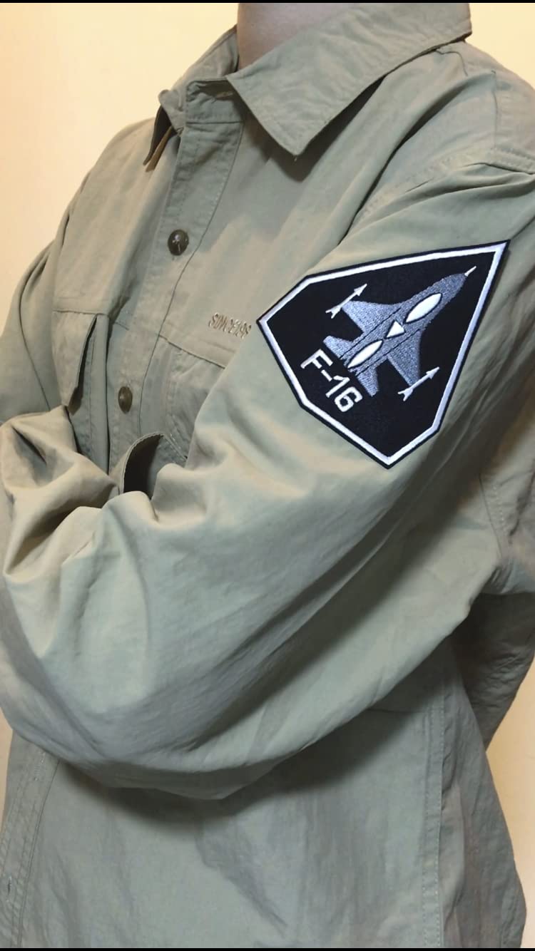 US Air Force F-16 Falcon Embroidered Iron-On Patch - Military Costume Accessory for Jackets, Hats & Bags | Perfect for Veterans Day, Air Shows & Military Enthusiasts