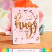Waffle Flower Oversized Hugs Stamp Set - Send Paper Hugs When You Can't Be There - Perfect for Greeting Cards, Scrapbooking & DIY Crafts