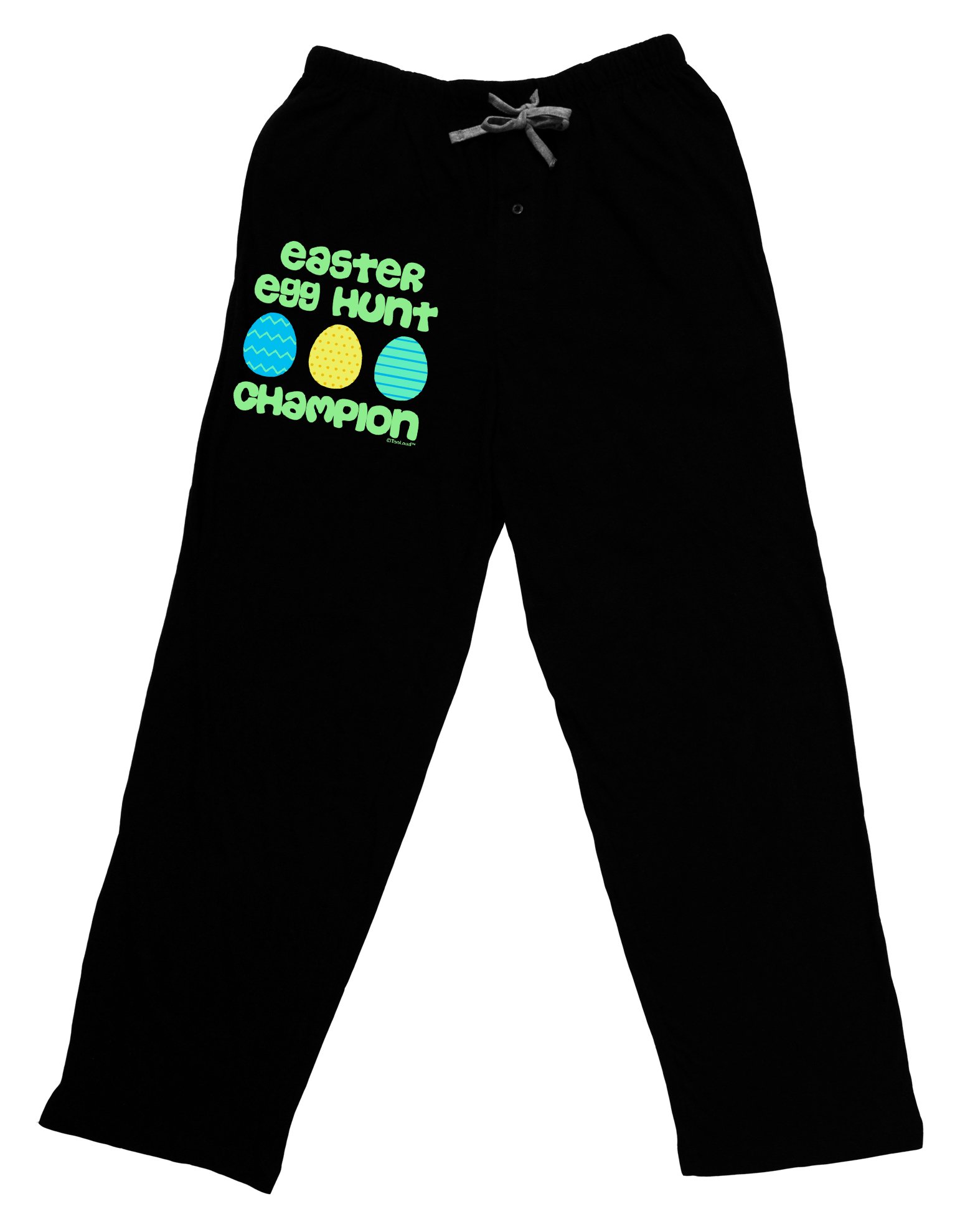 TooLoud Easter Egg Hunt Champion - Blue & Green Adult Lounge Pants for Men & Women - Soft Comfortable Sleepwear & Casual Pajama Pants - Perfect for Home Relaxation, Lounging & Holiday Gifts