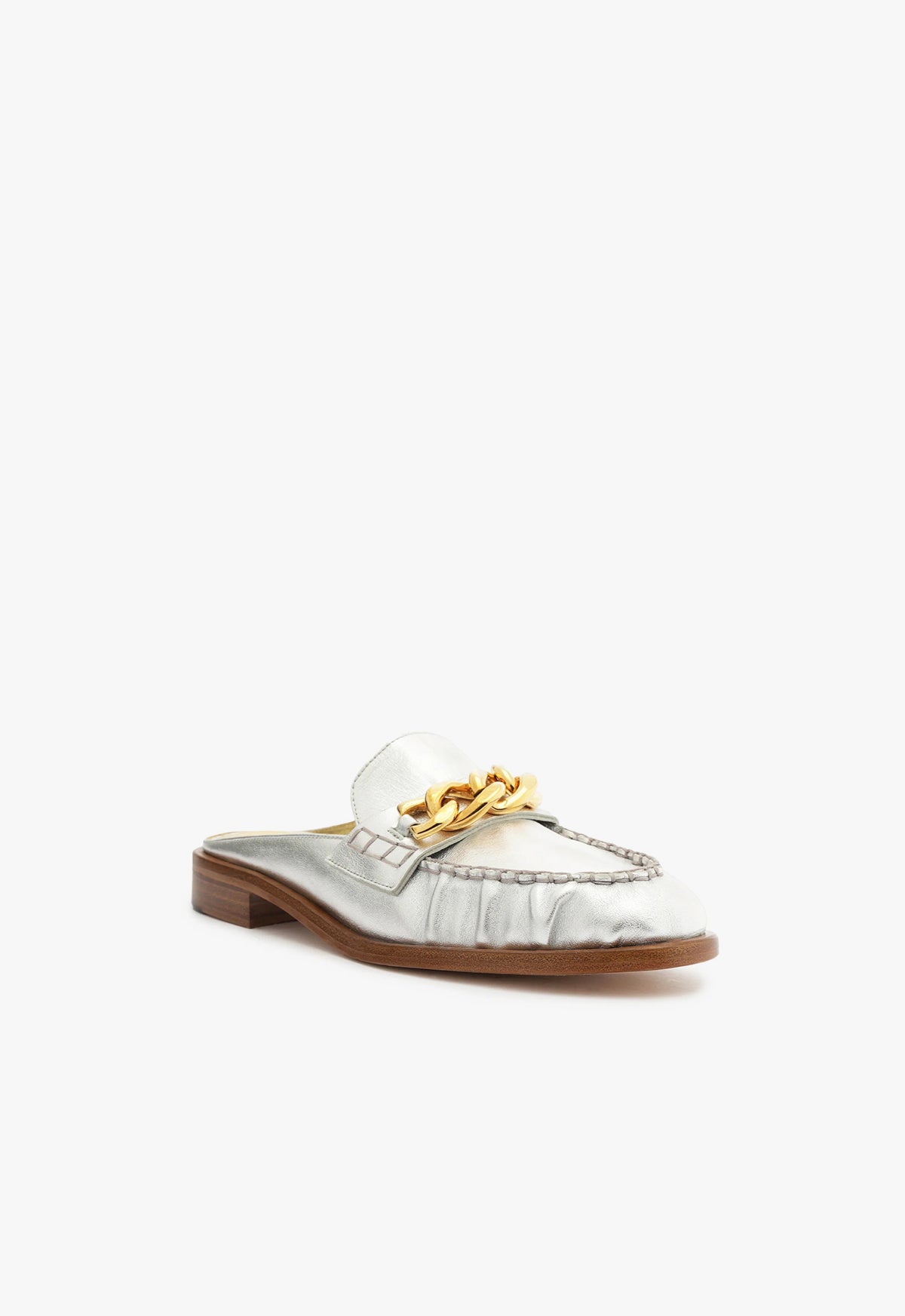 Luca Chain Leather Flat Shoes for Women - Stylish & Comfortable Flats for Casual Wear, Office & Everyday Outfits | Perfect for Work, Walking & Travel