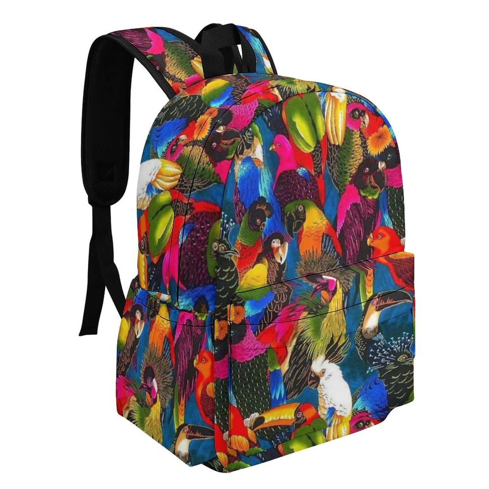 Parrot Party Printed Casual Backpack - Lightweight Travel Hiking Laptop Backpack for Men & Women - Water-Resistant Business Bag for Work, Camping, Gym & Outdoor Adventures