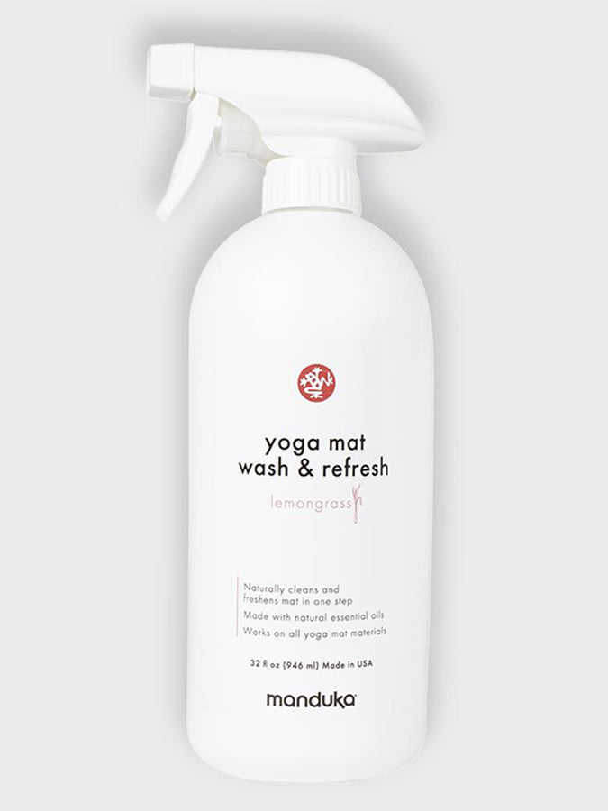 Manduka Yoga Mat Cleaner & Refresher - 32oz (946ml) - Eco-Friendly Yoga Mat Spray for Deep Cleaning & Odor Removal - Perfect for Home, Studio & Travel Use