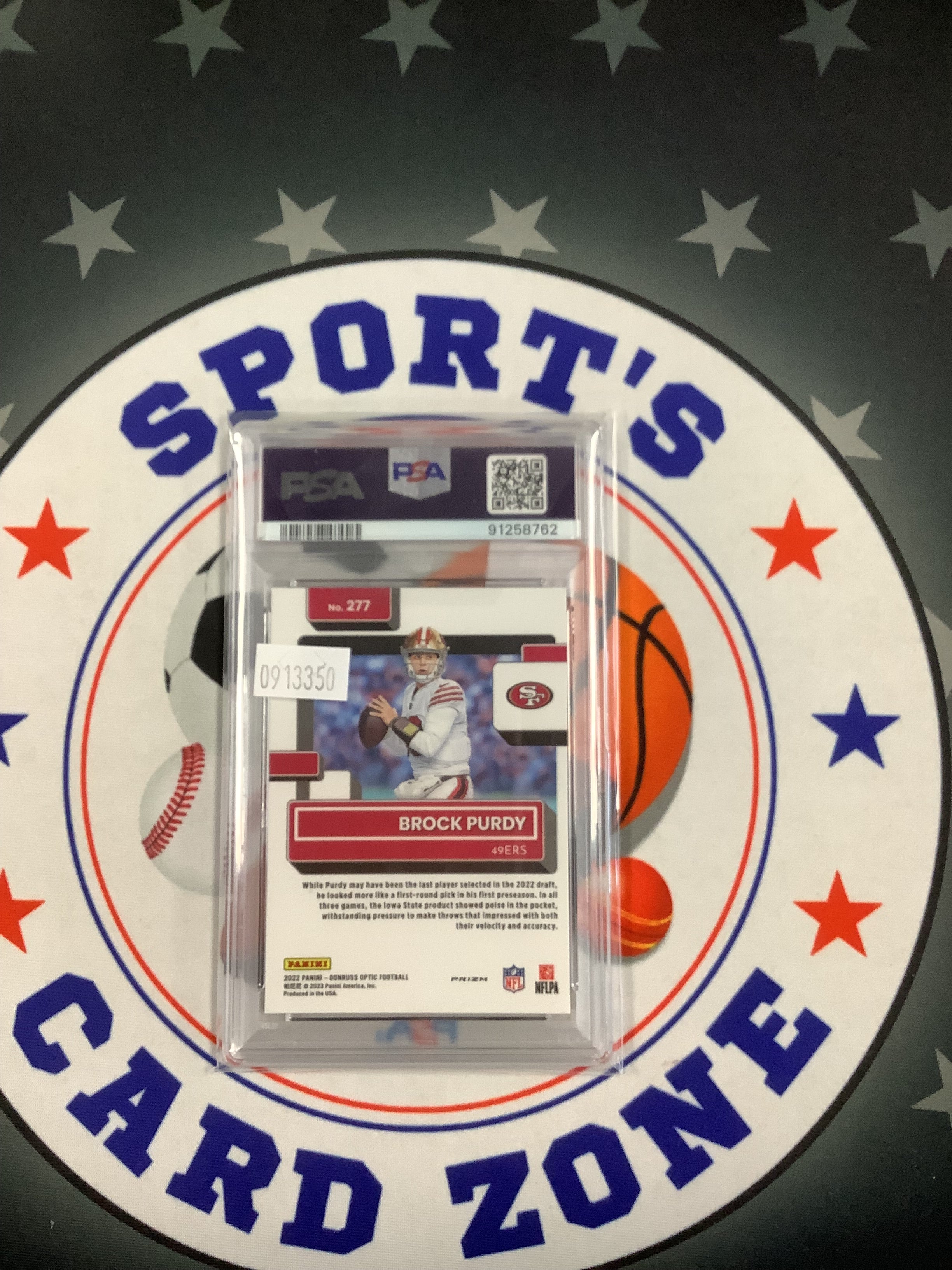 2022 Donruss Optic Brock Purdy Red Stars PSA 10 Graded Football Card - Perfect for Collectors, Investors & Fantasy Sports Fans