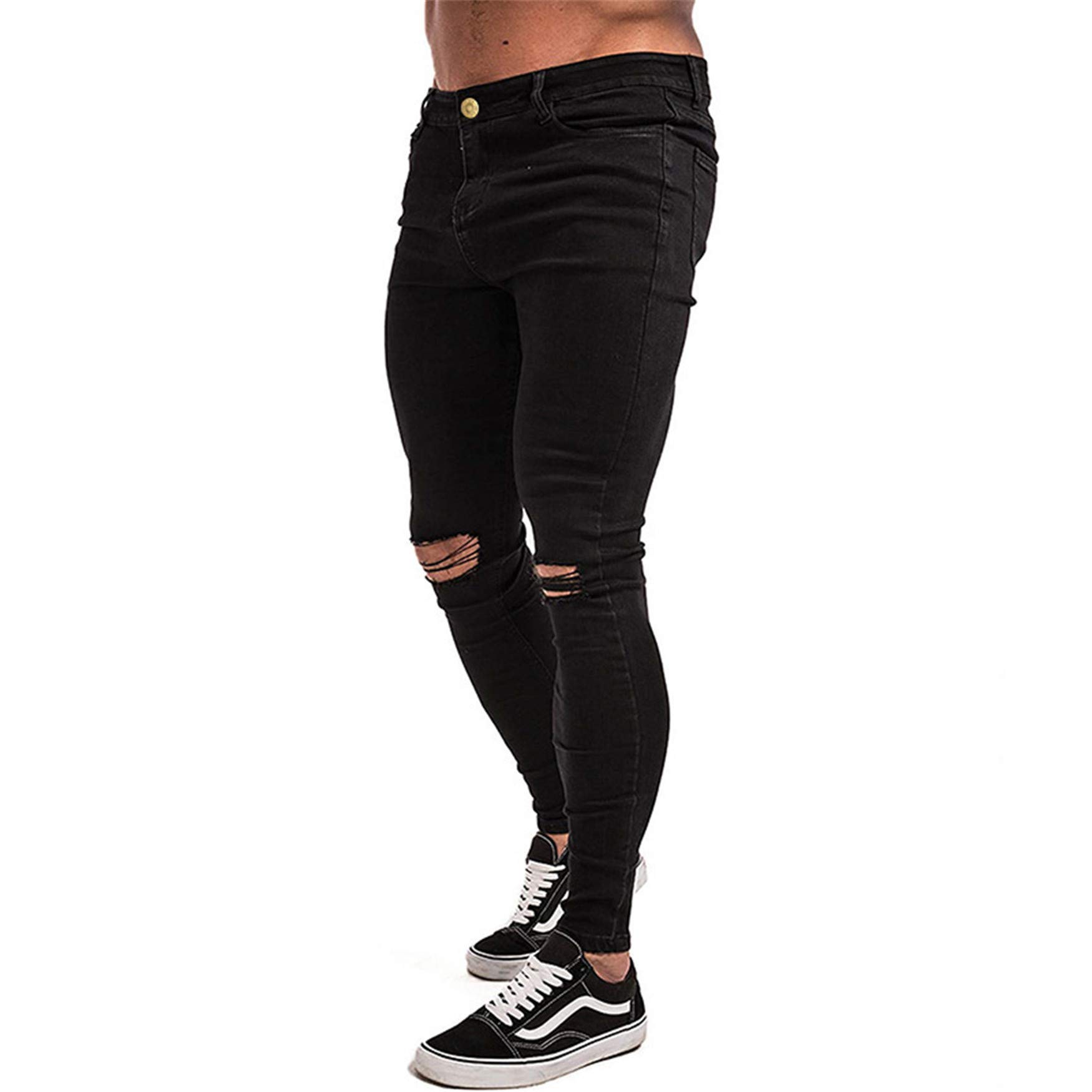 Andongnywell Men's Ripped Skinny Jeans - Stretch Denim Pants with Distressed Details | Perfect for Casual Wear, Street Style & Night Out