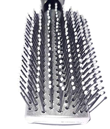 Premium Flat Plastic Hairbrush Set - Pink, Blue & Silver Colors for Smooth & Tangle-Free Hair | Perfect for Home, Travel & Salon Use