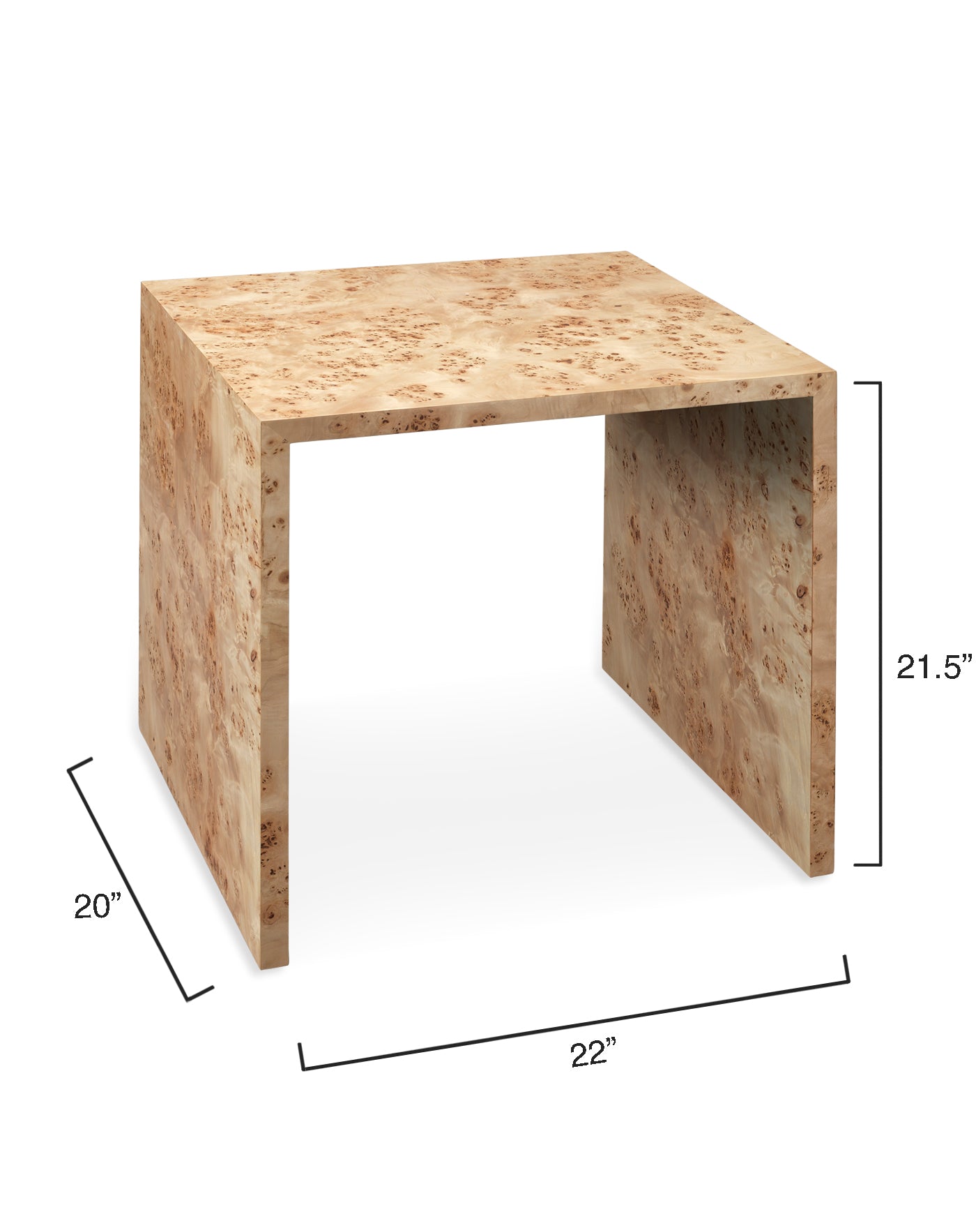 Natural Wood Bedford Nesting Tables Set of 2 - Modern Side End Tables for Living Room, Bedroom, or Office - Space Saving Furniture for Small Spaces