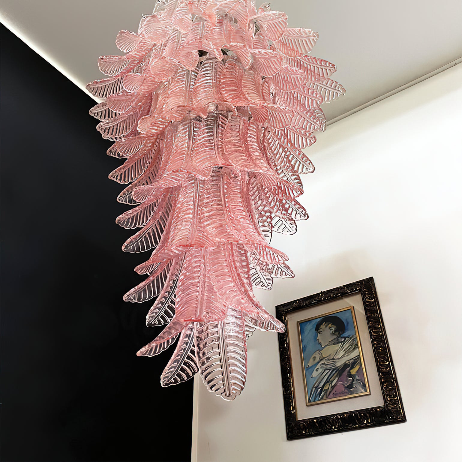 Felci Murano Glass Chandelier - Handcrafted Italian Crystal Ceiling Light Fixture for Dining Room, Living Room & Bedroom | Elegant Home Decor Lighting
