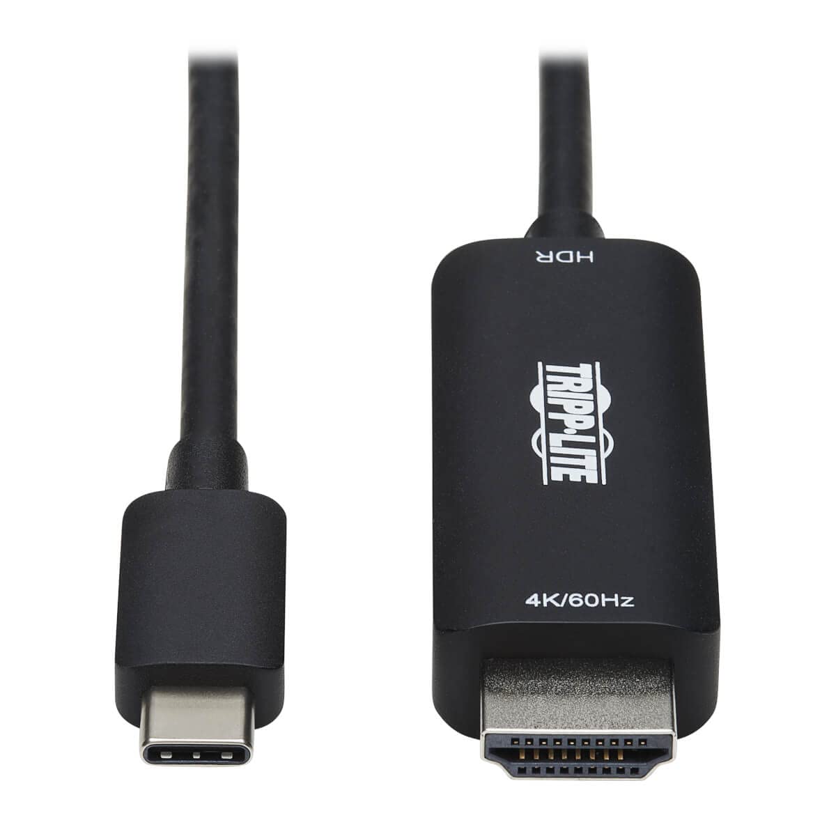Tripp Lite USB-C to HDMI Adapter Cable 6ft - Thunderbolt 3 & 4K 60Hz HDR Compatible - HDCP 2.2, DP 1.2 Alt Mode - Black (U444-006-HDR2BE) - Perfect for MacBook Pro, Dell XPS & Home Theater Setup