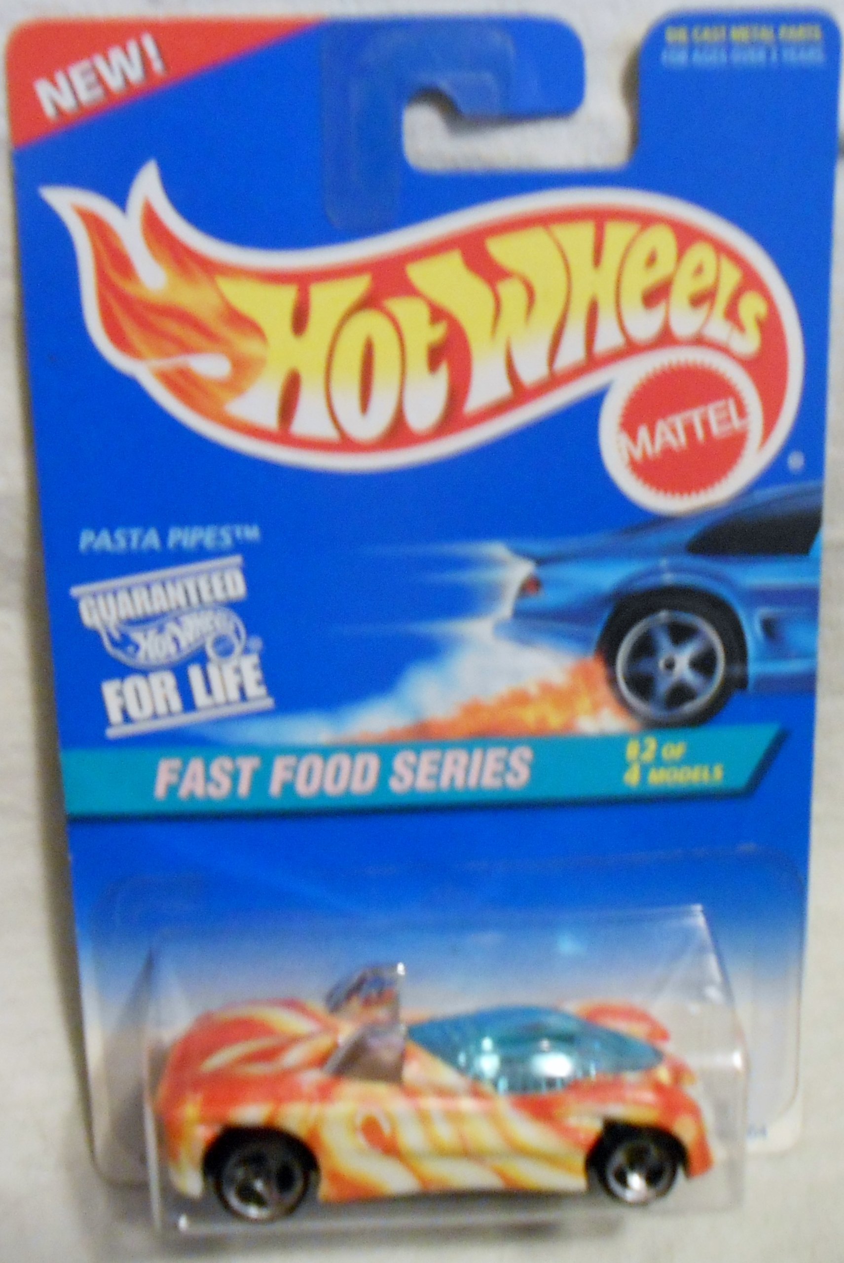Hot Wheels Pasta Pipes #417 Fast Food Series Die-Cast Toy Car - Collectible Miniature Vehicle for Kids & Adults - Perfect for Playtime, Display & Racing Games