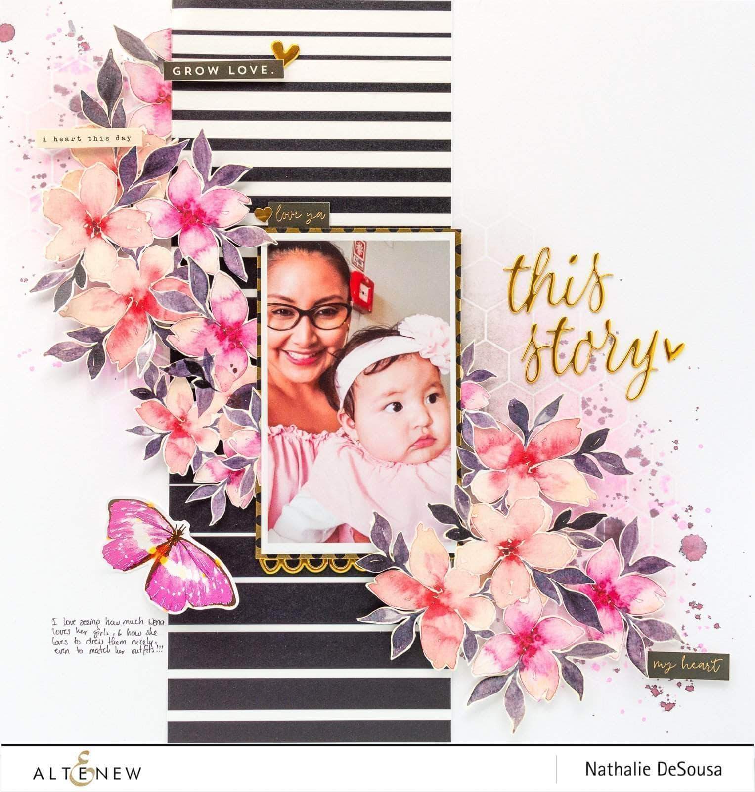 All Over Layered Die Cut Backgrounds for Scrapbooking, Card Making & Paper Crafts - Premium DIY Scrapbook Embellishments