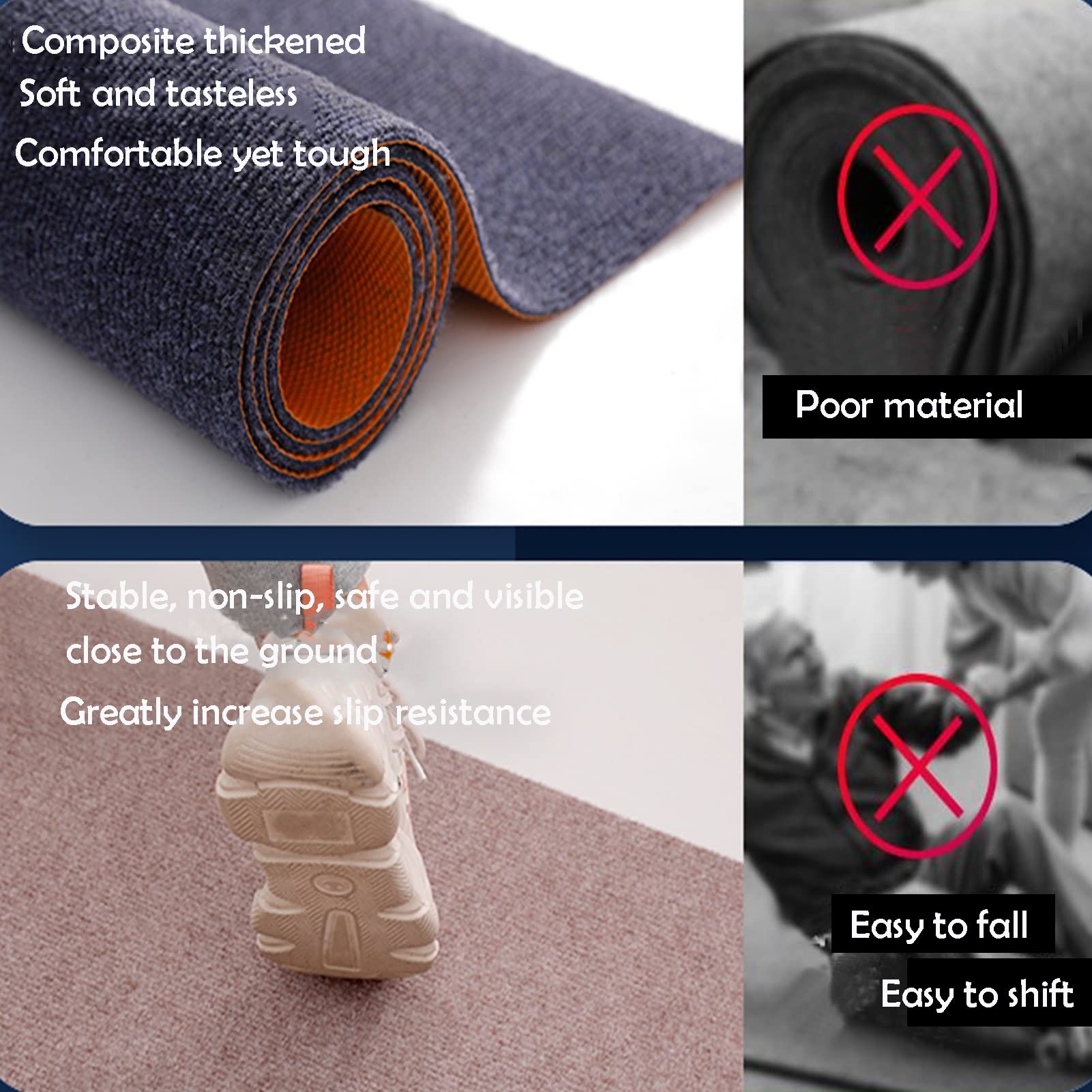 Premium Large Office Chair Mat 2x4m (6.56x13.12ft) - Anti-Slip Hardwood Floor Protector for Computer Desk, 0.6mm Thick Brown PVC Mat - Perfect for Home Office, Gaming Setup & Workspace Protection