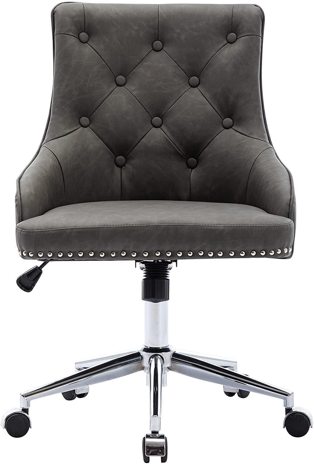 MTFY Velvet Home Office Chair - Modern Adjustable Swivel Desk Chair for Women & Girls, Soft Upholstered Vanity Task Chair for Bedroom, Living Room, Study - Perfect for Working, Gaming & Relaxing