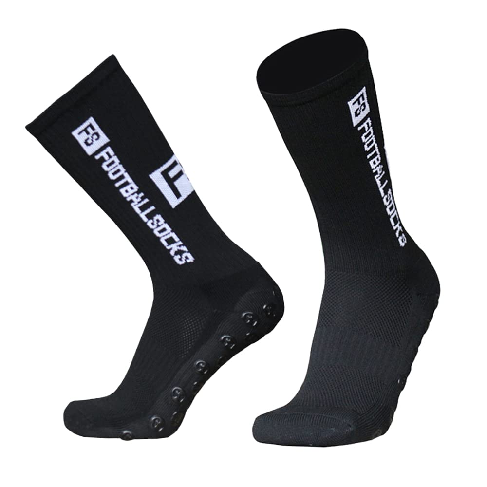 Lixada Unisex Compression Football Socks for Kids & Men - Anti-Slip Athletic Running Soccer Socks with Grips - Perfect for Outdoor Sports, Training & Match Play