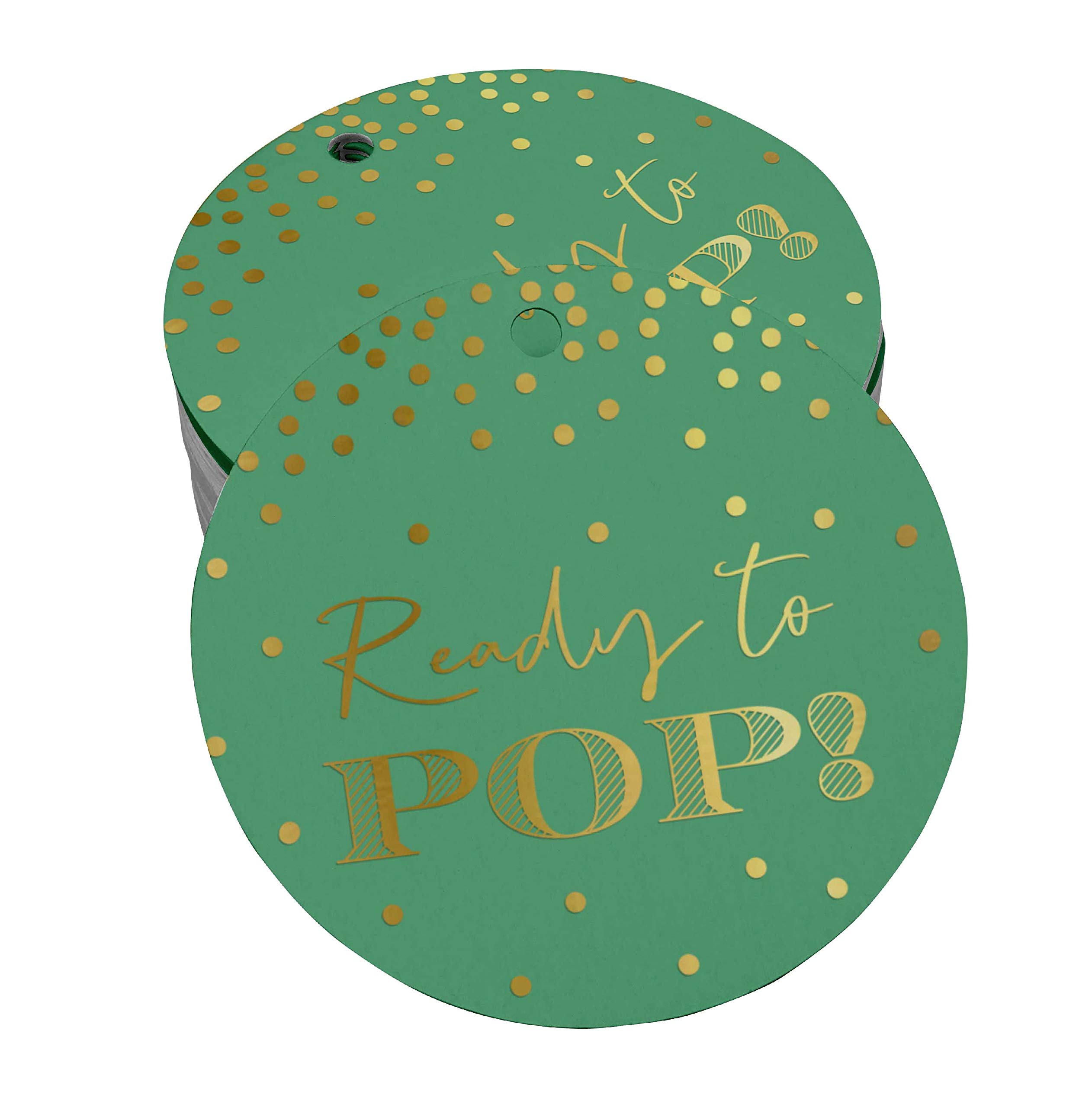100pcs Real Gold Foil Paper Tags - Elegant Baby Shower Favor Hang Tags for Party Decorations, Wedding Favors & Gift Wrapping