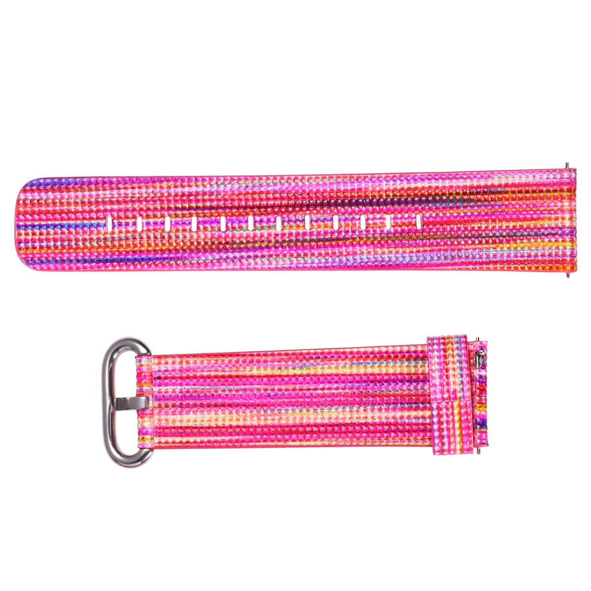 **Hemobllo Leather Watch Band - Rainbow Cartoon Watch Strap with Stainless Steel Deployment Buckle - Mint Green - Replacement Wristband for Smartwatches & Casual Wear**    *(Perfect for Everyday Use, Office, Travel & Fashion Accessories)*
