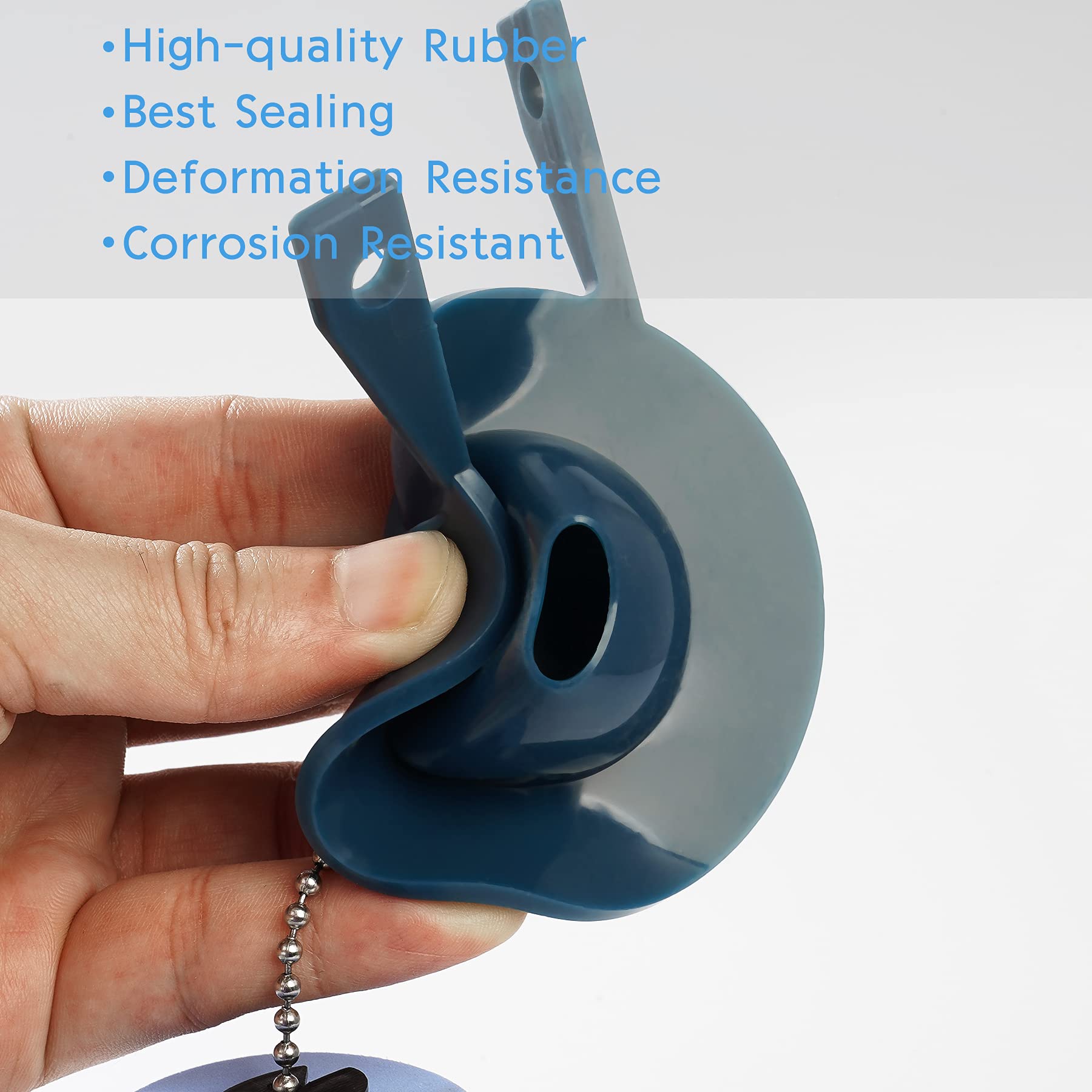 Hibbent 2-Pack 2 Inch Toilet Flapper Replacement - Compatible with Kohler Toilet Tank Flappers with Float - Universal Fit for 2-Piece Toilets - Blue Color - Perfect for Bathroom Repairs & Water Conservation