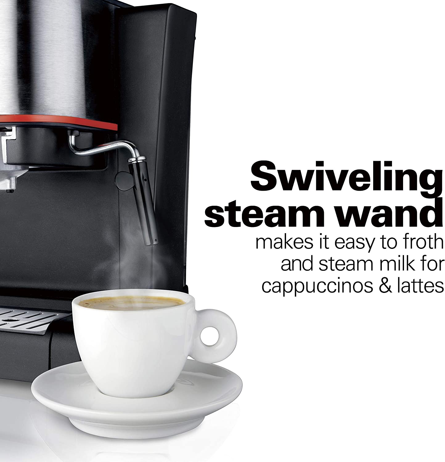 Hamilton Beach 15 Bar Espresso & Cappuccino Maker 40792 - Professional Coffee Machine for Home & Office Use