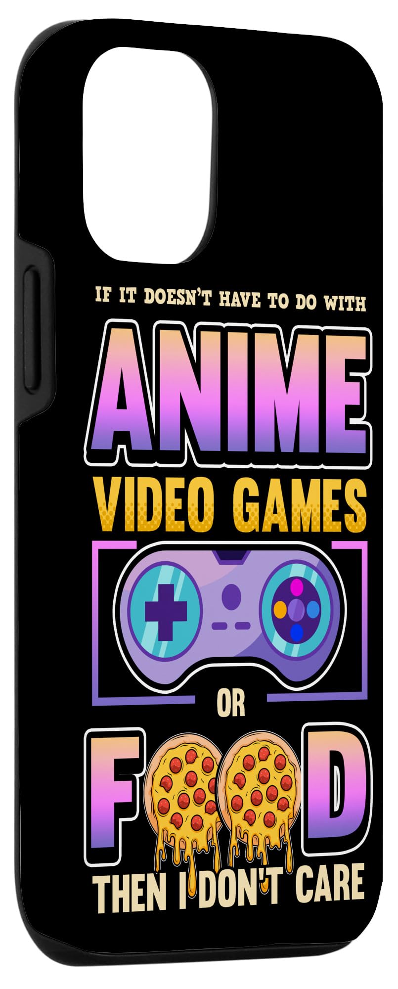 Anime & Gaming Themed iPhone 12/12 Pro Case - Funny Food Lover Protective Cover for Anime Fans & Gamers - Perfect for Daily Use, School, Work & Travel