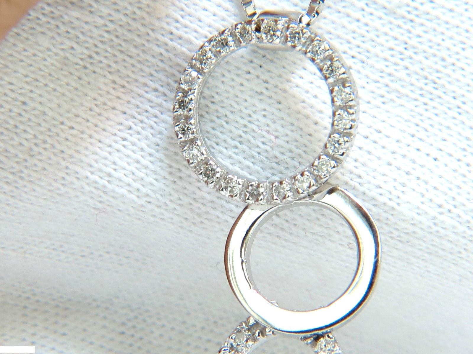0.60CT Round Dangle Bubble Pendant with Natural Diamonds (F/VS, 14K Gold) - Perfect for Weddings, Parties & Special Occasions